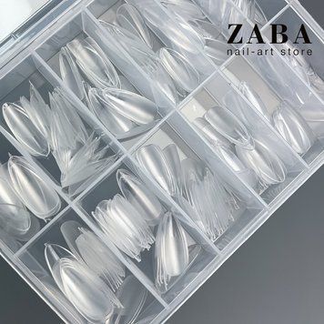 Гелеві тіпси для нарощування нігтів Середній мигдаль 240 шт Global Fashion 22655 фото