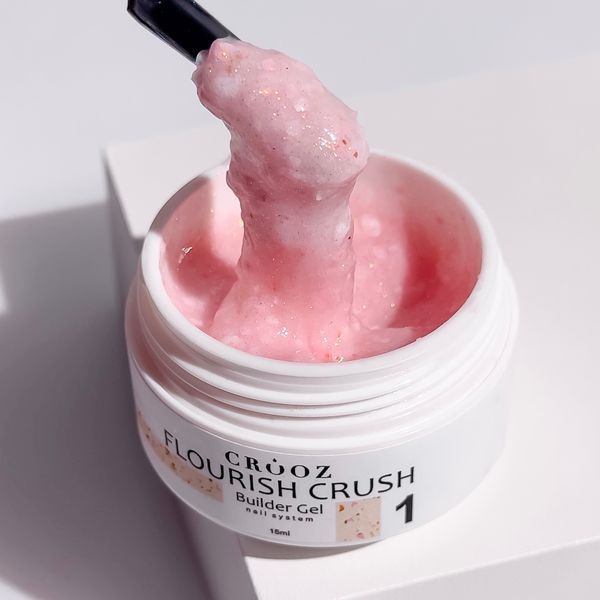 Crooz Flourish Crush Builder Gel №01 Гель для нарощування, 15 мл 25308 фото
