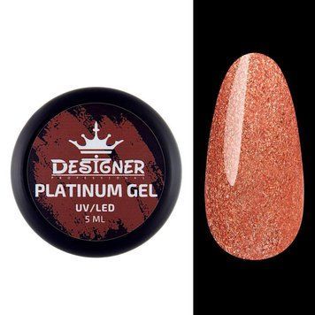 Гель с шиммером 021 Platinum Gel Designer Professional, 5 мл 62201 фото