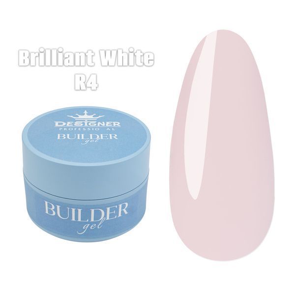 Моделюючий гель R4 - BRILLIANT WHITE - Designer Professional Builder Gel, 30 мл 62543 фото