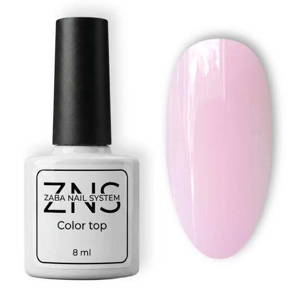 ZNS Color Top 02 Powder Камуфлирующий топ для маникюра, 8 мл 35052 фото
