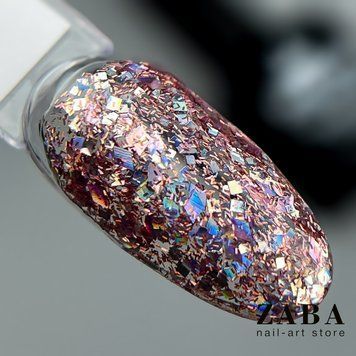 Designer Professional Glow Glitter 575 - Гель-лак з пластівцями Хамелеон різних розмірів та гліттером 9 мл 62408 фото