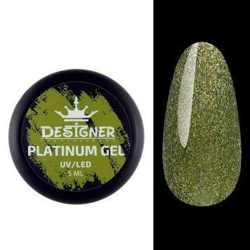 Гель с шиммером 022 Platinum Gel Designer Professional, 5 мл 62202 фото