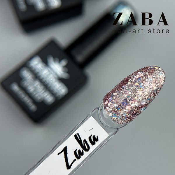 Designer Professional Glow Glitter 575 - Гель-лак с хлопьями Хамелеон разных размеров и глиттером 9 мл 62408 фото