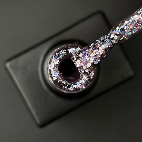Designer Professional Glow Glitter 575 - Гель-лак с хлопьями Хамелеон разных размеров и глиттером 9 мл 62408 фото