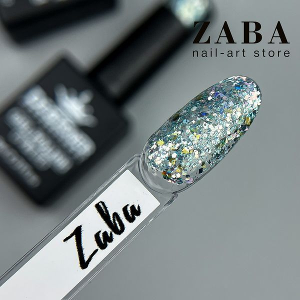 Designer Professional Glow Glitter 577 - Гель-лак с хлопьями Хамелеон разных размеров и глиттером 9 мл 62410 фото