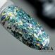 Designer Professional Glow Glitter 577 - Гель-лак с хлопьями Хамелеон разных размеров и глиттером 9 мл 62410 фото 1