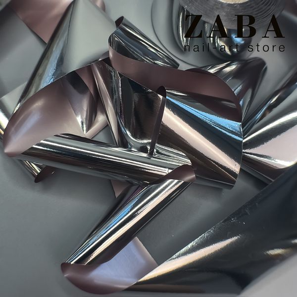 Фольга для дизайна переводная серебро SILVER 100 см 62383 фото