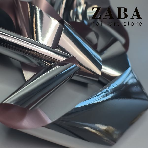 Фольга для дизайна переводная серебро SILVER 100 см 62383 фото