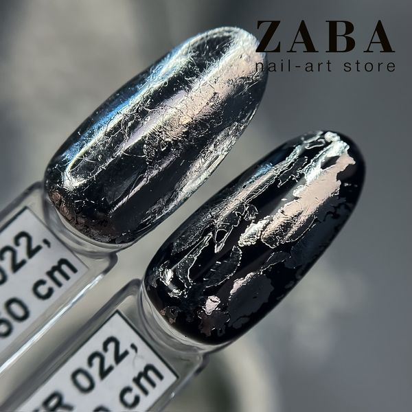 Фольга для дизайна переводная серебро SILVER 100 см 62383 фото