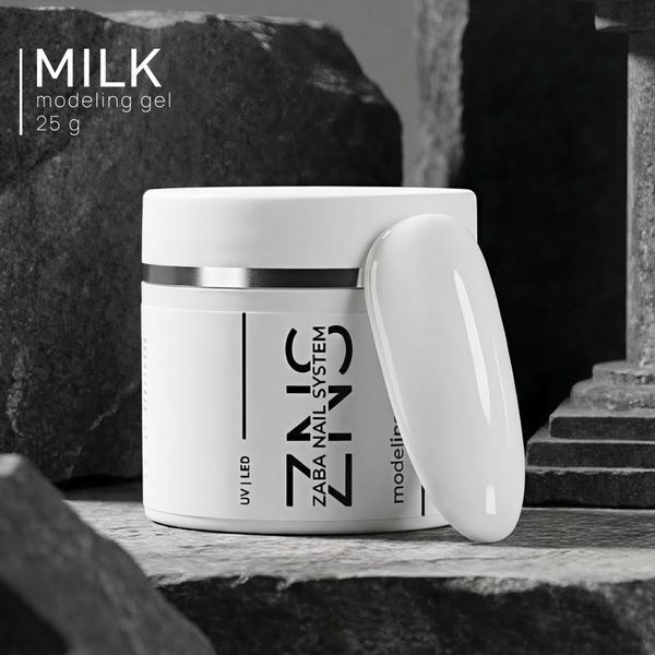 ZNS Гель для нарощування Modeling Gel №002 Milk, 25 г 4961 фото