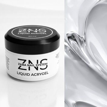 ZNS Liquid Acrygel №01 Crystal Water Рідкий Акригель для нігтів, 30 мл 43281 фото