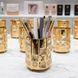 Стакан подставка для пилок и кистей LV, золото 6015 фото 1