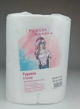 Полотенца одноразовые Розовая Блондинка 40*70 (40 г/м&sup2;) сетка 100 шт 12119 фото