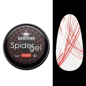 Павутинка ЧЕРВОНА S-3 Spider Gel Designer Professional, 8 мл 62207 фото