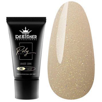 Designer professional Polygel Diamond Cream №36 - полігель в тубі, 30 г 62498 фото