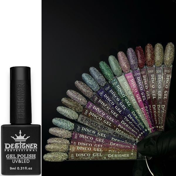Designer Professional Disco Gel 483 - Світловідбивний гель-лак, 9 мл 62598 фото