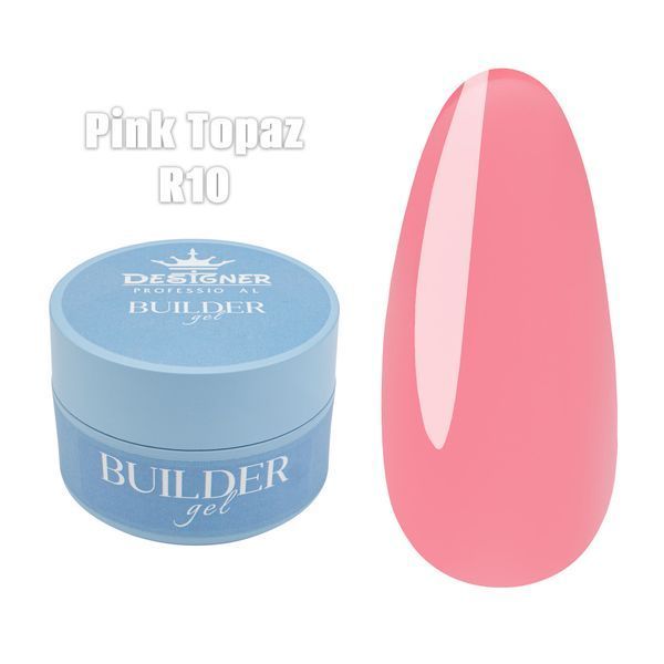 Моделирующий гель R10 - PINK TOPAZ - Designer Professional Builder Gel, 30 мл 62549 фото