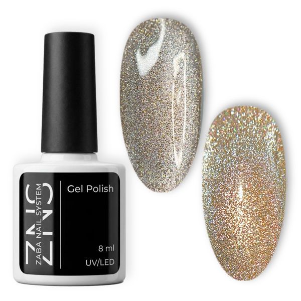 Гель‑лак Котяче Око ZNS Night Cat Eye 02 із світловідбивним ефектом, 8 мл 35058 фото