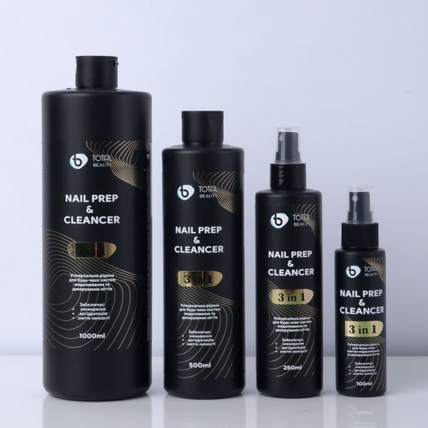 Рідина Nail Prep & Cleancer Gold 3 в 1 TOTAL Beauty 1000 мл 22775 фото