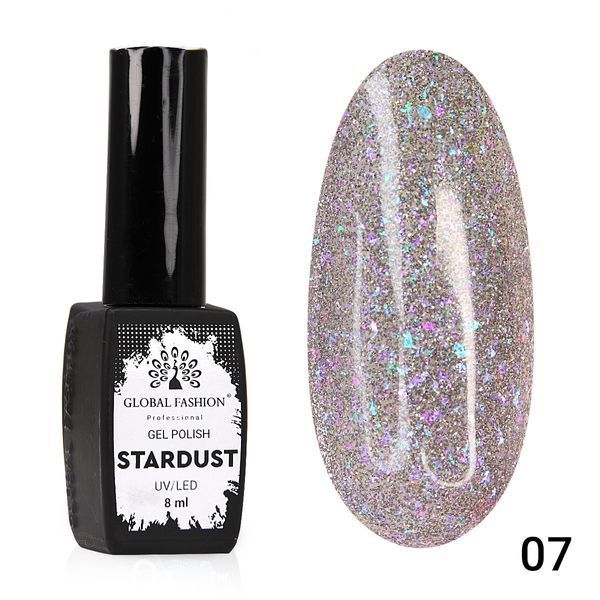 Світловідбиваючий гель-лак Stardust 007 Global Fashion, 8 мл 7337 фото