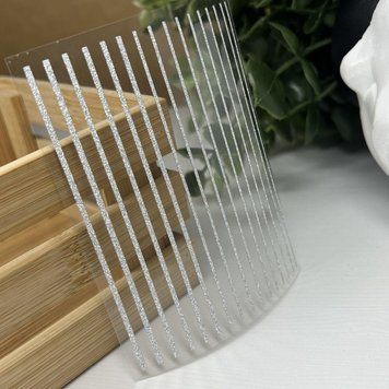 Наклейки на липкій основі Гнучкі 3D нитки гліттер срібло 32459 фото
