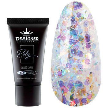 Designer professional Polygel Diamond Denom №40 - полігель в тубі, 30 г 62502 фото