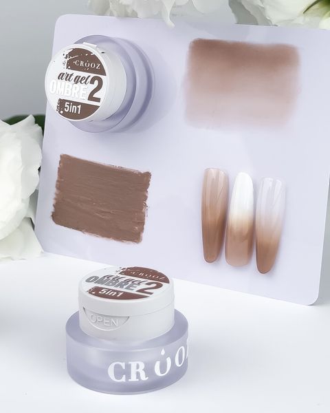 Crooz Гель-фарба 5 в 1 Art Gel Ombre №02 &mdash; 3 мл, для дизайну нігтів 24919 фото