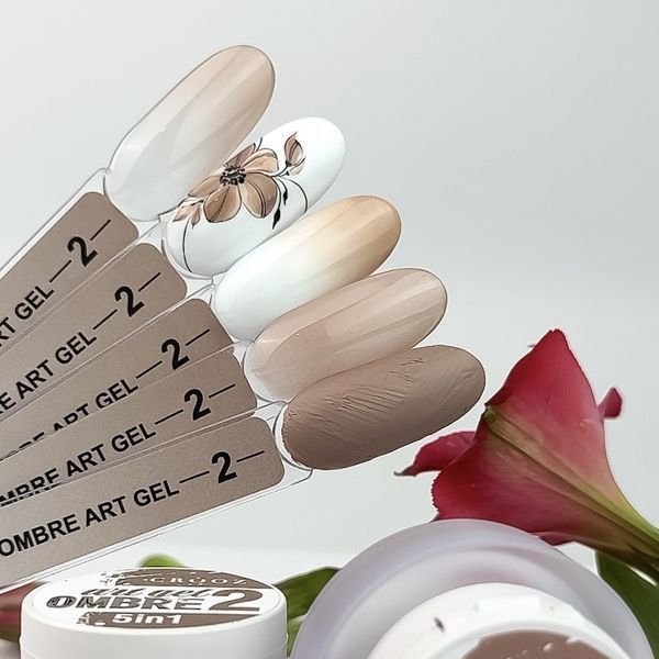 Crooz Гель-фарба 5 в 1 Art Gel Ombre №02 &mdash; 3 мл, для дизайну нігтів 24919 фото