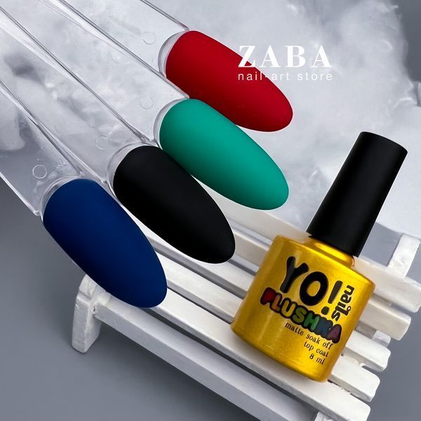 Матовый топ Yo!Nails PLUSHKA, 8 мл 7032 фото