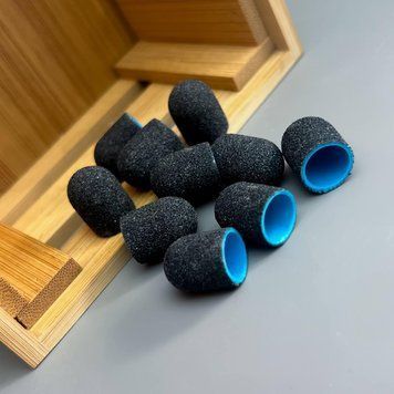 Набор черных колпачков для педикюра 60 grit, &Oslash; 10 мм &ndash; 10 шт 32281 фото