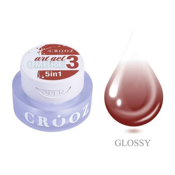 Crooz Гель-краска 5 в 1 Art Gel Ombre №03 &mdash; 3 мл, для дизайна ногтей 24920 фото