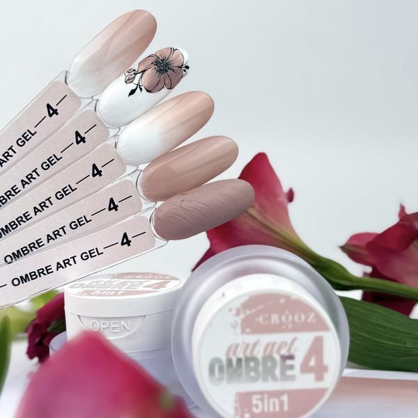 Crooz Гель-фарба 5 в 1 Art Gel Ombre №04 &mdash; 3 мл, для дизайну нігтів 24921 фото