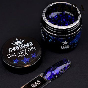 Designer Professional Galaxy Gel Глитерный гель GA-05, 10 мл 62320 фото