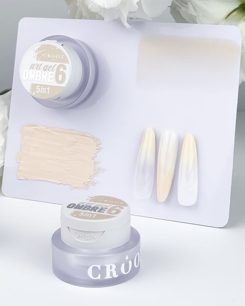 Crooz Гель-краска 5 в 1 Art Gel Ombre №06 &mdash; 3 мл, для дизайна ногтей 24922 фото