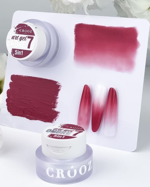 Crooz Гель-краска 5 в 1 Art Gel Ombre №07 &mdash; 3 мл, для дизайна ногтей 24923 фото