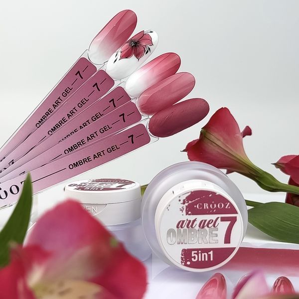 Crooz Гель-краска 5 в 1 Art Gel Ombre №07 &mdash; 3 мл, для дизайна ногтей 24923 фото