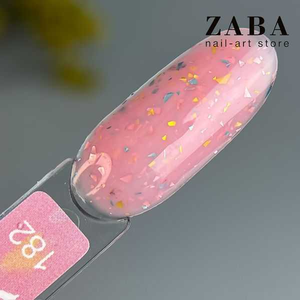 Designer Professional Yuki base 182 - Цветная база с хлопьями Юки, 9 мл 62629 фото