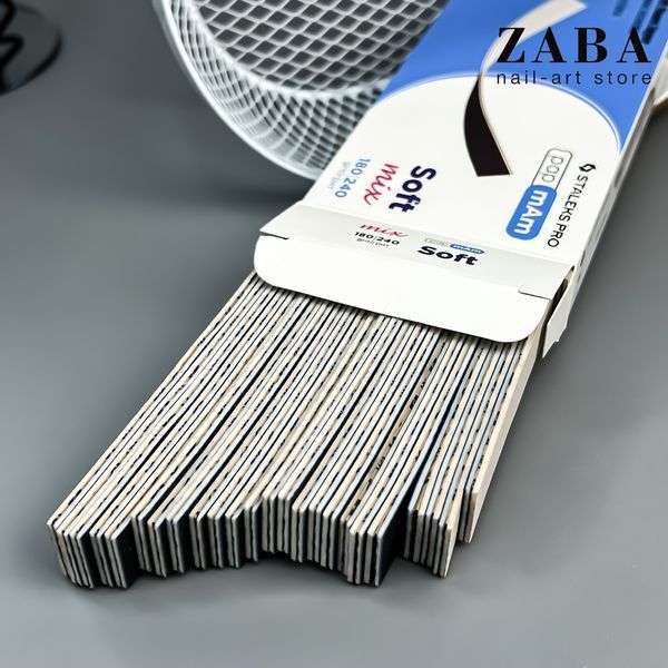 Сменные двусторонние файлы papmAm Staleks Pro Expert Mix Мягкая основа 180/240 грит, 25 шт 32273 фото