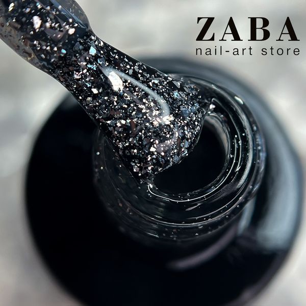 Zaba professional топ без липкого шару зі срібними пластівцями Silver Flakes 7 ml 61908 фото