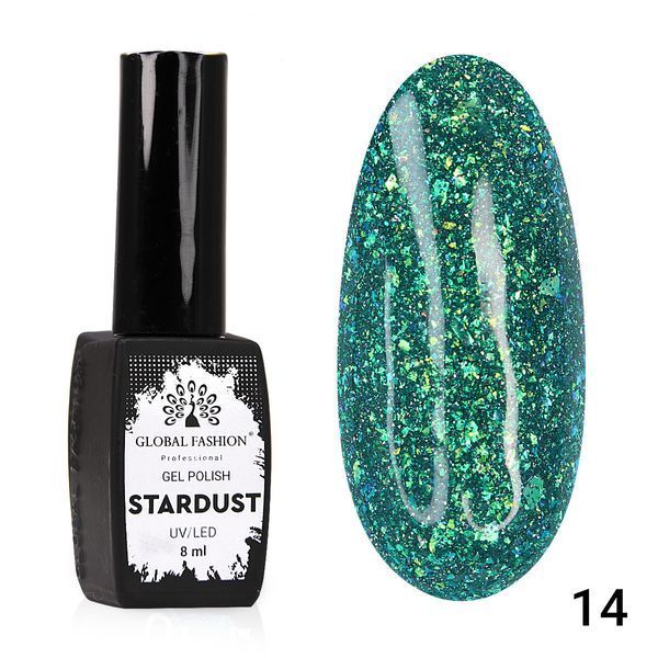 Світловідбиваючий гель-лак Stardust 014 Global Fashion, 8 мл 7343 фото