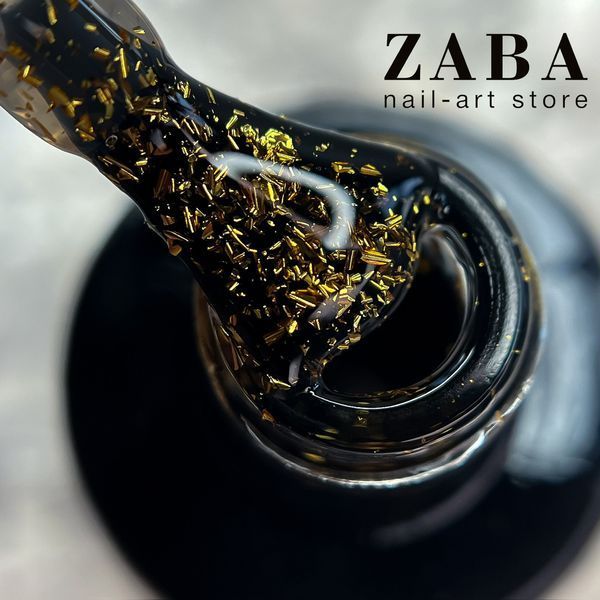 Zaba professional топ без липкого шару із золотими пластівцями Gold Flakes 7 ml 61909 фото