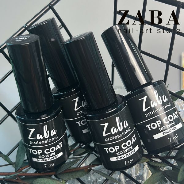 Zaba professional топ без липкого шару із золотими пластівцями Gold Flakes 7 ml 61909 фото