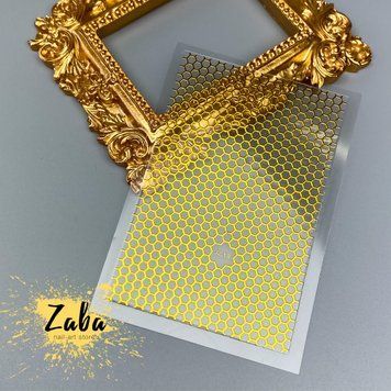 3D Ленты гибкие наклейки сеточка золото N039 фото