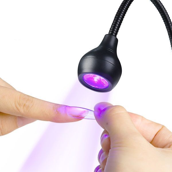 LED лампа-ліхтарик прищіпка, гнучка з USB-роз'ємом, 5 Вт, чорна 16427 фото