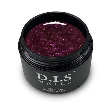 D.I.S Nails HARD WINE & SHIMMER - камуфлюючий твердий гель із шимером 28 г 13234 фото