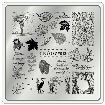 Пластина для стемпінгу Crooz №012 природа, натхнення, ботаніка, арт 25107 фото