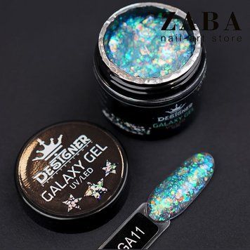Designer Professional Galaxy Gel Глитерный гель GA-11, 10 мл 62326 фото