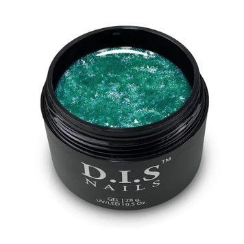 D.I.S Nails HARD EMERALD & SHIMMER - камуфлюючий твердий гель із шимером 28 г 13235 фото