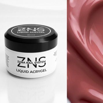 ZNS Liquid Acrygel №14 Pink Cocoa Рідкий Акригель для нігтів, 30 мл 43293 фото